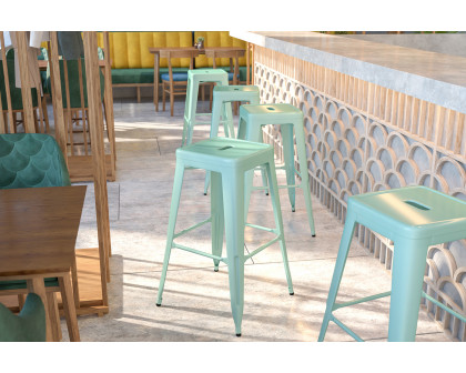 BLNK Kai Commercial Backless Indoor-Outdoor Bar Stool