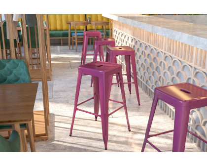 BLNK Kai Commercial Backless Indoor-Outdoor Bar Stool