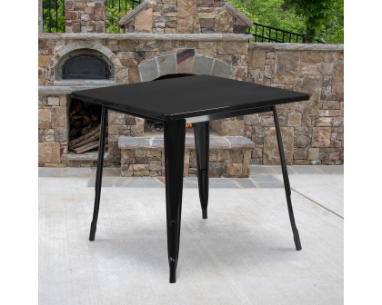 BLNK Felix Commercial Square Metal Indoor-Outdoor Table