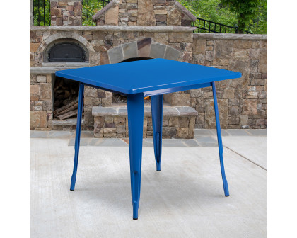 BLNK Felix Commercial Square Metal Indoor-Outdoor Table