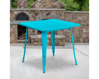 BLNK Felix Commercial Square Metal Indoor-Outdoor Table