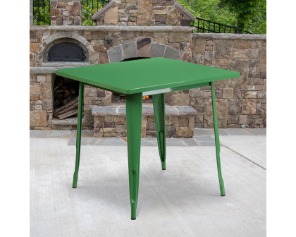 BLNK Felix Commercial Square Metal Indoor-Outdoor Table