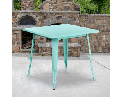 BLNK Felix Commercial Square Metal Indoor-Outdoor Table