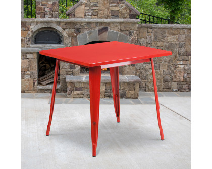 BLNK Felix Commercial Square Metal Indoor-Outdoor Table