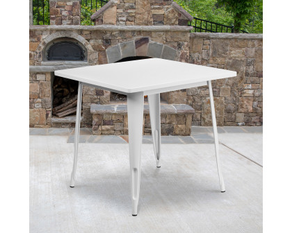 BLNK Felix Commercial Square Metal Indoor-Outdoor Table