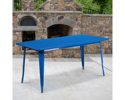 BLNK - Charis Commercial Rectangular Metal Indoor-Outdoor Table