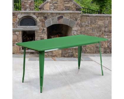 BLNK - Charis Commercial Rectangular Metal Indoor-Outdoor Table