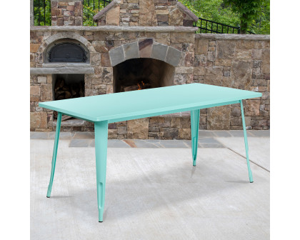 BLNK Charis Commercial Rectangular Metal Indoor-Outdoor Table