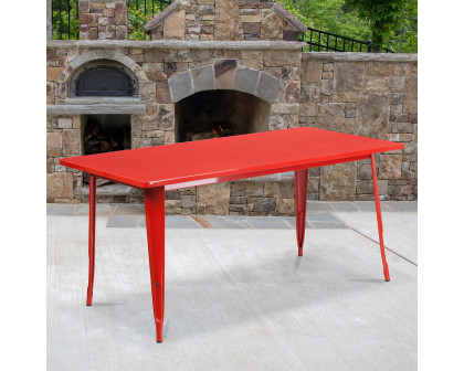 BLNK - Charis Commercial Rectangular Metal Indoor-Outdoor Table