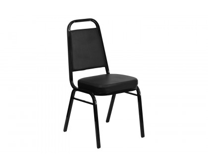 BLNK™ HERCULES Series Vinyl Trapezoidal Back Stacking Banquet Chair - Black, 36"H