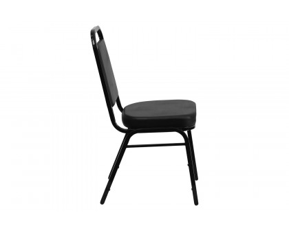 BLNK™ HERCULES Series Vinyl Trapezoidal Back Stacking Banquet Chair - Black, 36"H