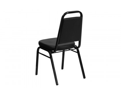 BLNK™ HERCULES Series Vinyl Trapezoidal Back Stacking Banquet Chair - Black, 36"H