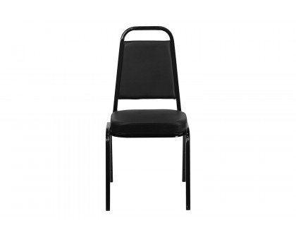 BLNK™ HERCULES Series Vinyl Trapezoidal Back Stacking Banquet Chair - Black, 36"H