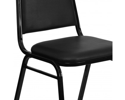 BLNK™ HERCULES Series Vinyl Trapezoidal Back Stacking Banquet Chair - Black, 36"H