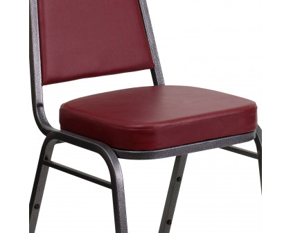 BLNK™ HERCULES Series Vinyl Trapezoidal Back Stacking Banquet Chair - Burgundy, 36"H