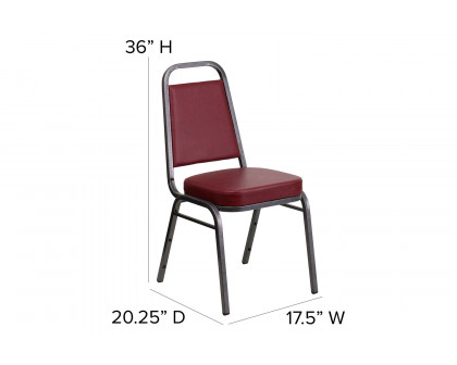 BLNK™ HERCULES Series Vinyl Trapezoidal Back Stacking Banquet Chair - Burgundy, 36"H