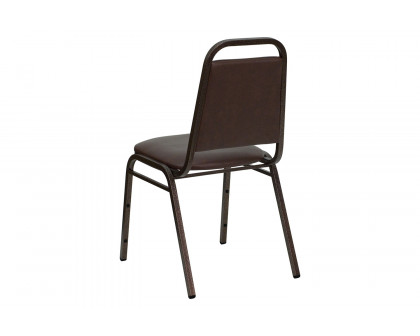 BLNK - HERCULES Series Vinyl Trapezoidal Back Stacking Banquet Chair with Copper Vein Frame