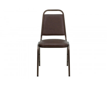 BLNK - HERCULES Series Vinyl Trapezoidal Back Stacking Banquet Chair with Copper Vein Frame