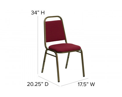 BLNK HERCULES Series Fabric Trapezoidal Back Stacking Banquet Chair - Red