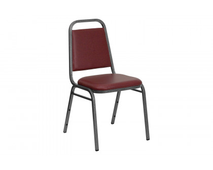 BLNK™ HERCULES Series Vinyl Trapezoidal Back Stacking Banquet Chair - Burgundy, 34"H