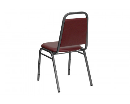 BLNK™ HERCULES Series Vinyl Trapezoidal Back Stacking Banquet Chair - Burgundy, 34"H