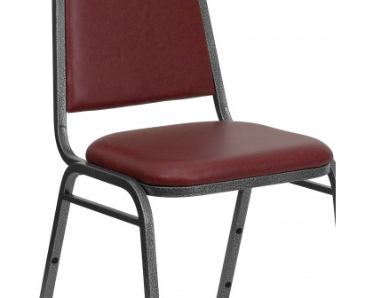 BLNK™ HERCULES Series Vinyl Trapezoidal Back Stacking Banquet Chair - Burgundy, 34"H