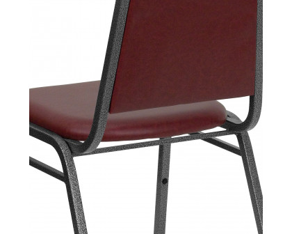 BLNK™ HERCULES Series Vinyl Trapezoidal Back Stacking Banquet Chair - Burgundy, 34"H