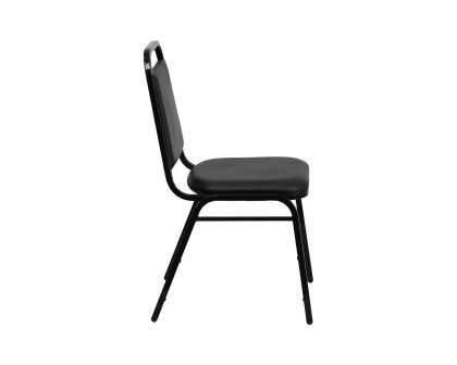 BLNK™ HERCULES Series Vinyl Trapezoidal Back Stacking Banquet Chair - Black, 34"H