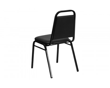 BLNK™ HERCULES Series Vinyl Trapezoidal Back Stacking Banquet Chair - Black, 34"H