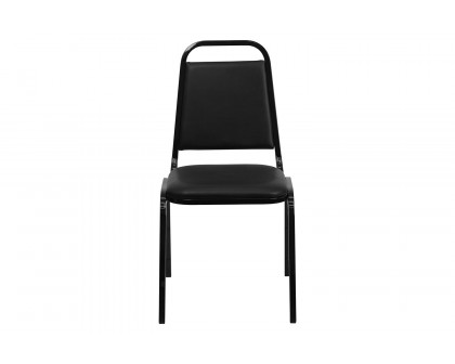 BLNK™ HERCULES Series Vinyl Trapezoidal Back Stacking Banquet Chair - Black, 34"H