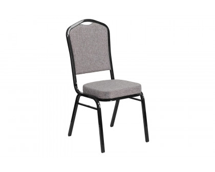 BLNK - HERCULES Series Fabric Crown Back Stacking Banquet Chair with Black Frame