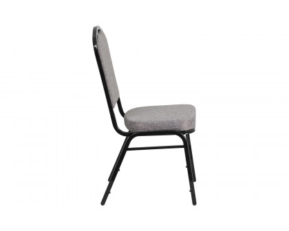 BLNK - HERCULES Series Fabric Crown Back Stacking Banquet Chair with Black Frame