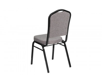 BLNK - HERCULES Series Fabric Crown Back Stacking Banquet Chair with Black Frame