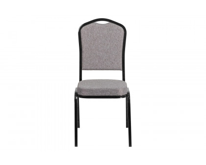 BLNK - HERCULES Series Fabric Crown Back Stacking Banquet Chair with Black Frame