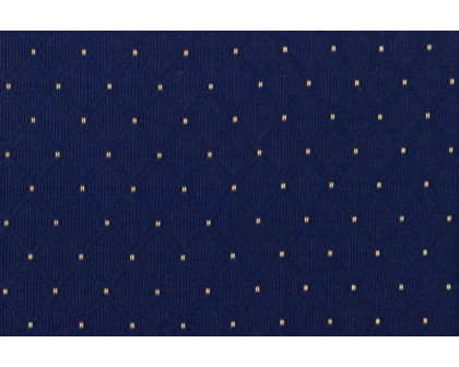 BLNK™ HERCULES Series Fabric Crown Back Stacking Banquet Chair with Gold Vein Frame - Navy Blue Dot Patterned