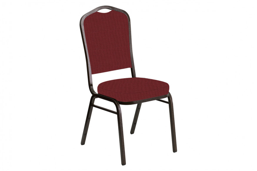 BLNK™ Crown Back Banquet Chair in Interweave with Gold Vein Frame - Maroon