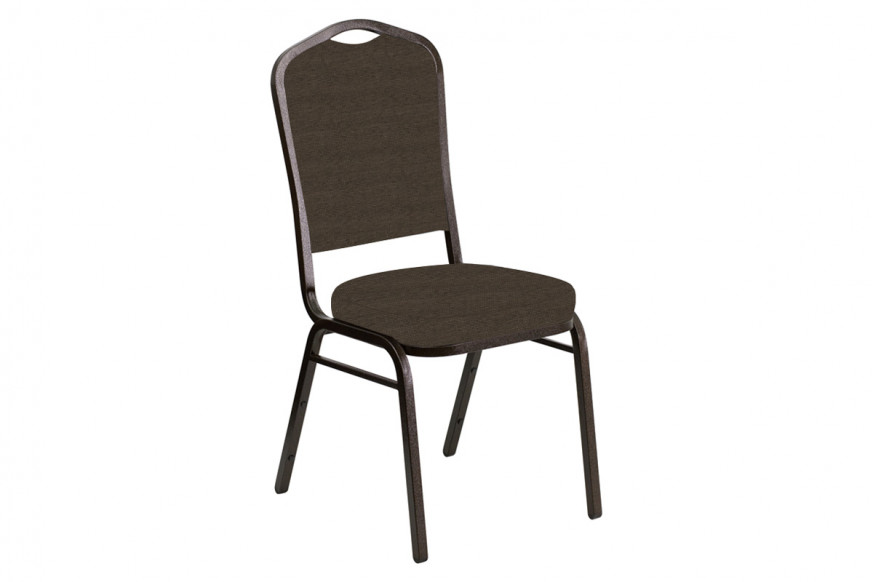 BLNK™ Crown Back Banquet Chair in Interweave with Gold Vein Frame - Mocha