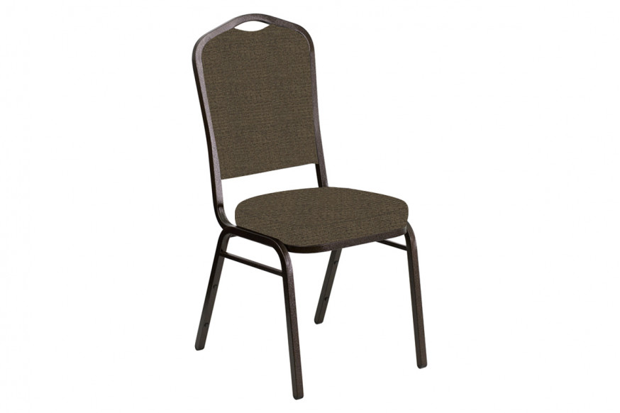 BLNK™ Crown Back Banquet Chair in Interweave with Gold Vein Frame - Sable