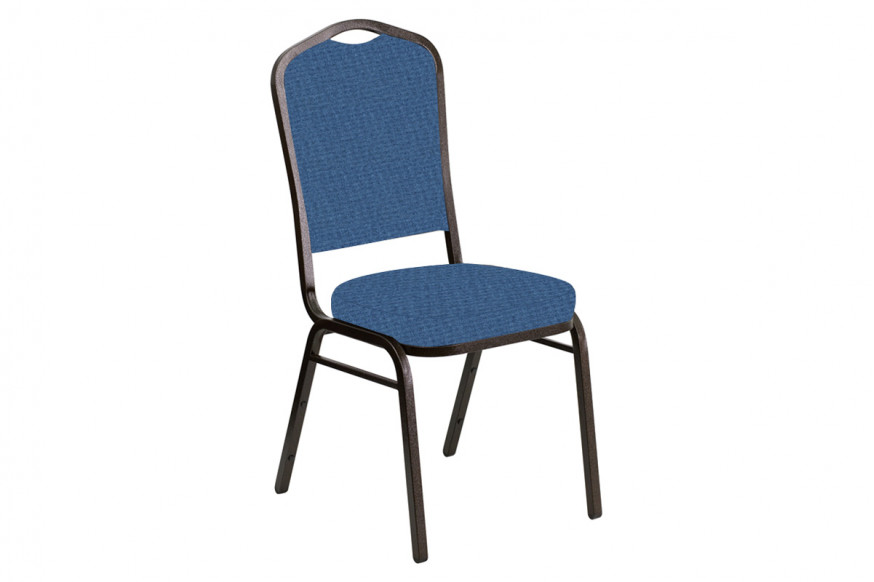 BLNK™ Crown Back Banquet Chair in Interweave with Gold Vein Frame - Sapphire