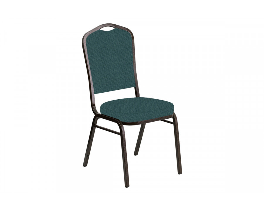 BLNK Crown Back Banquet Chair in Interweave with Gold Vein Frame - Tarragon