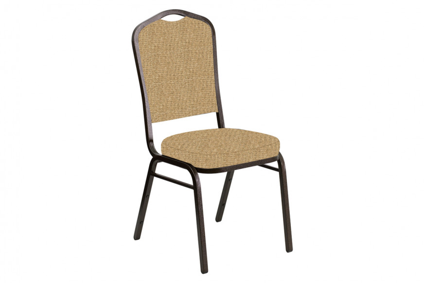 BLNK™ Crown Back Banquet Chair in Interweave with Gold Vein Frame - Walnut