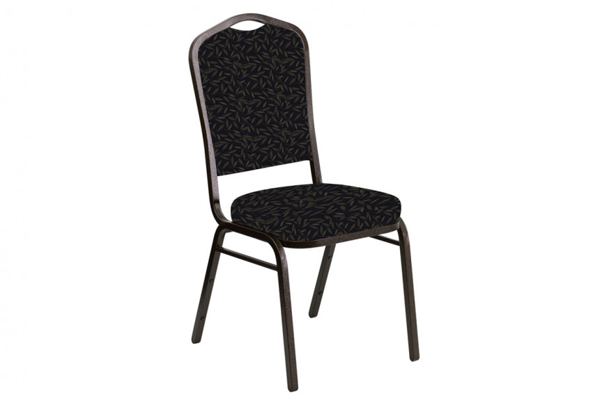 BLNK™ Crown Back Banquet Chair in Jasmine with Gold Vein Frame - Blissful Blue