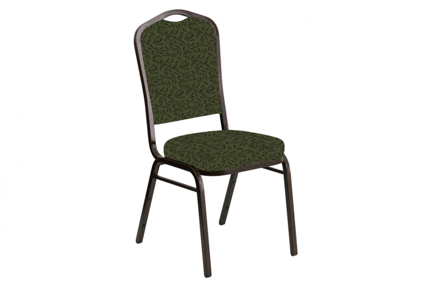 BLNK™ Crown Back Banquet Chair in Jasmine with Gold Vein Frame - Fern