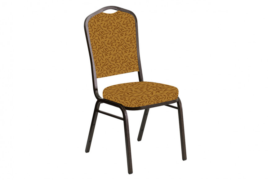 BLNK™ Crown Back Banquet Chair in Jasmine with Gold Vein Frame - Mojave Gold