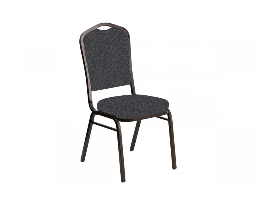 BLNK Crown Back Banquet Chair in Jasmine with Gold Vein Frame - Sky