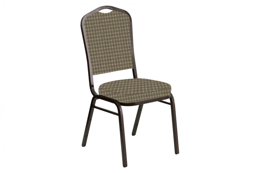 BLNK™ Crown Back Banquet Chair in Jewel with Gold Vein Frame - Burlap