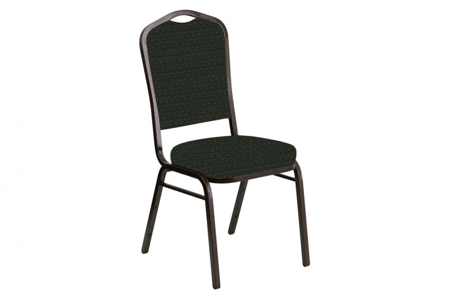 BLNK™ Crown Back Banquet Chair in Jewel with Gold Vein Frame - Ebony