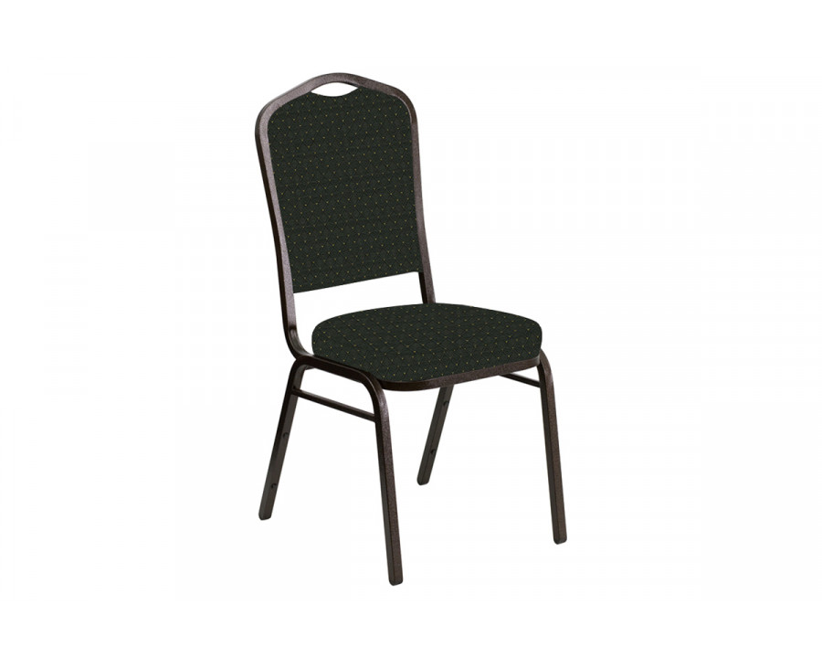 BLNK Crown Back Banquet Chair in Jewel with Gold Vein Frame - Ebony