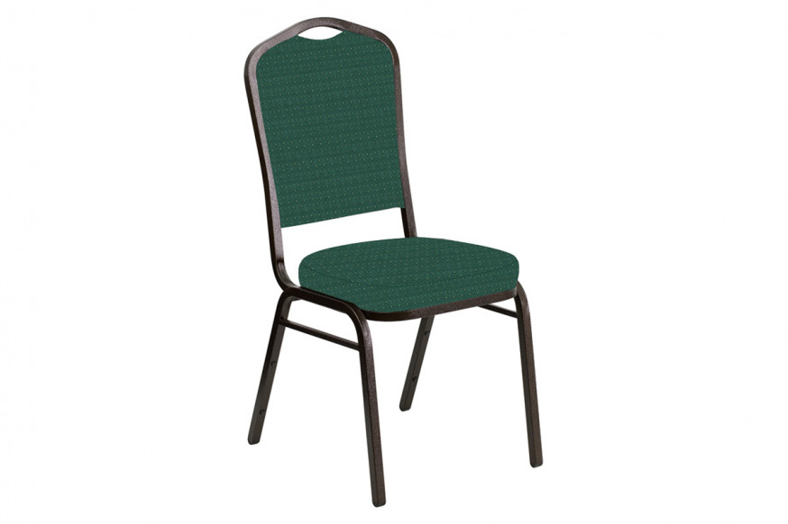 BLNK™ Crown Back Banquet Chair in Jewel with Gold Vein Frame - Emerald