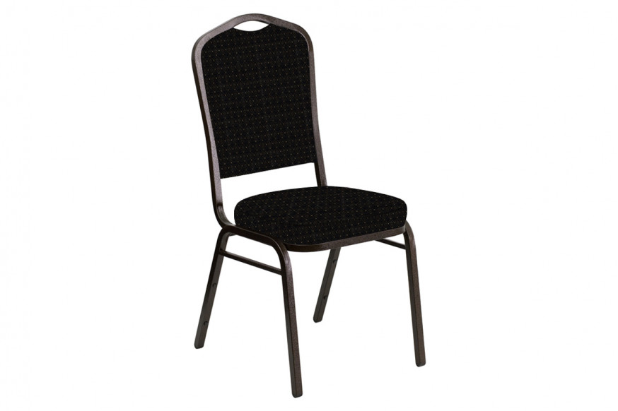 BLNK™ Crown Back Banquet Chair in Jewel with Gold Vein Frame - Onyx